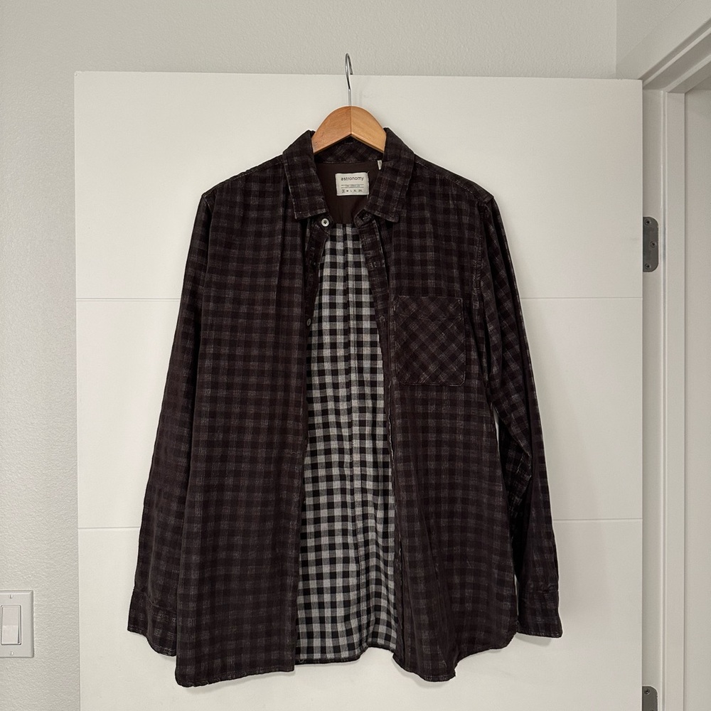Plaid flannel Shirt Jacket
